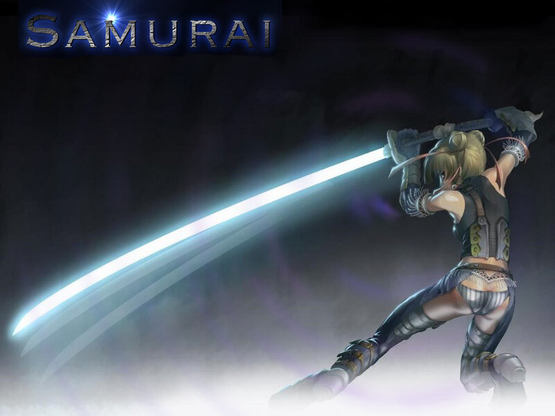 Female Samurai Warrior — Black