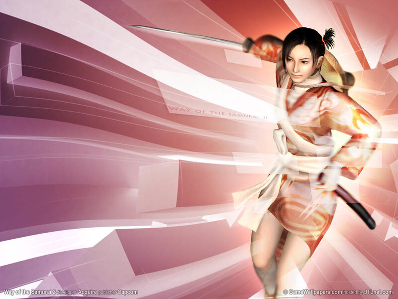 Female Samurai Warrior — Pink, Dynamic, Digital Art