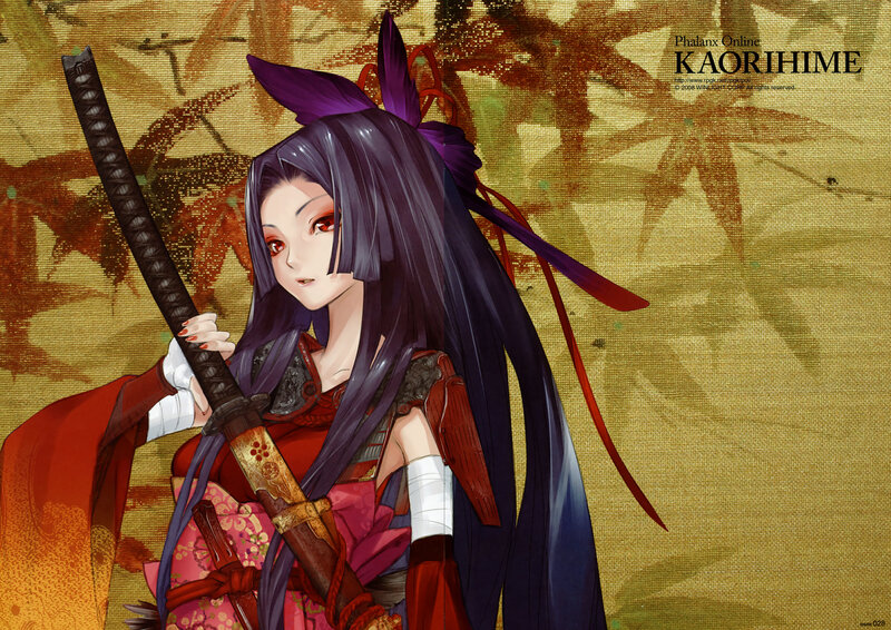 Female Samurai Warrior — Purple