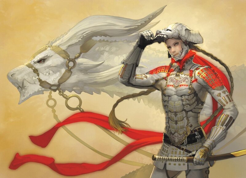 Female Samurai Warrior — White