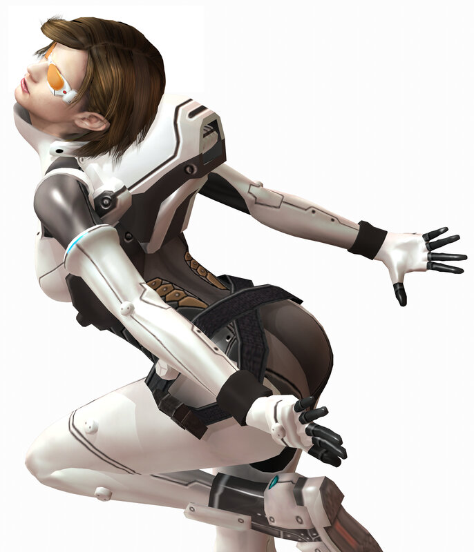 female sci-fi character in armor