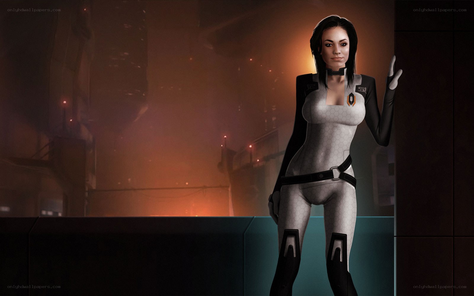 female sci-fi character in futuristic suit