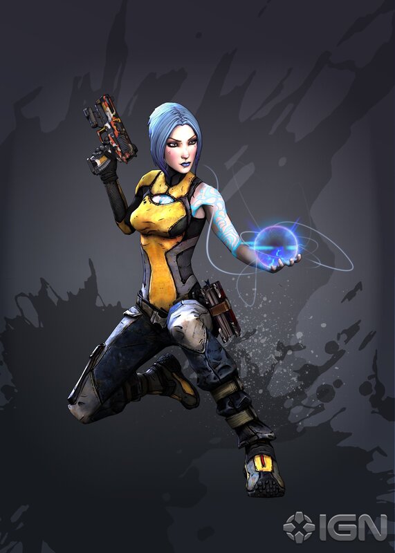 female sci-fi character with weapon