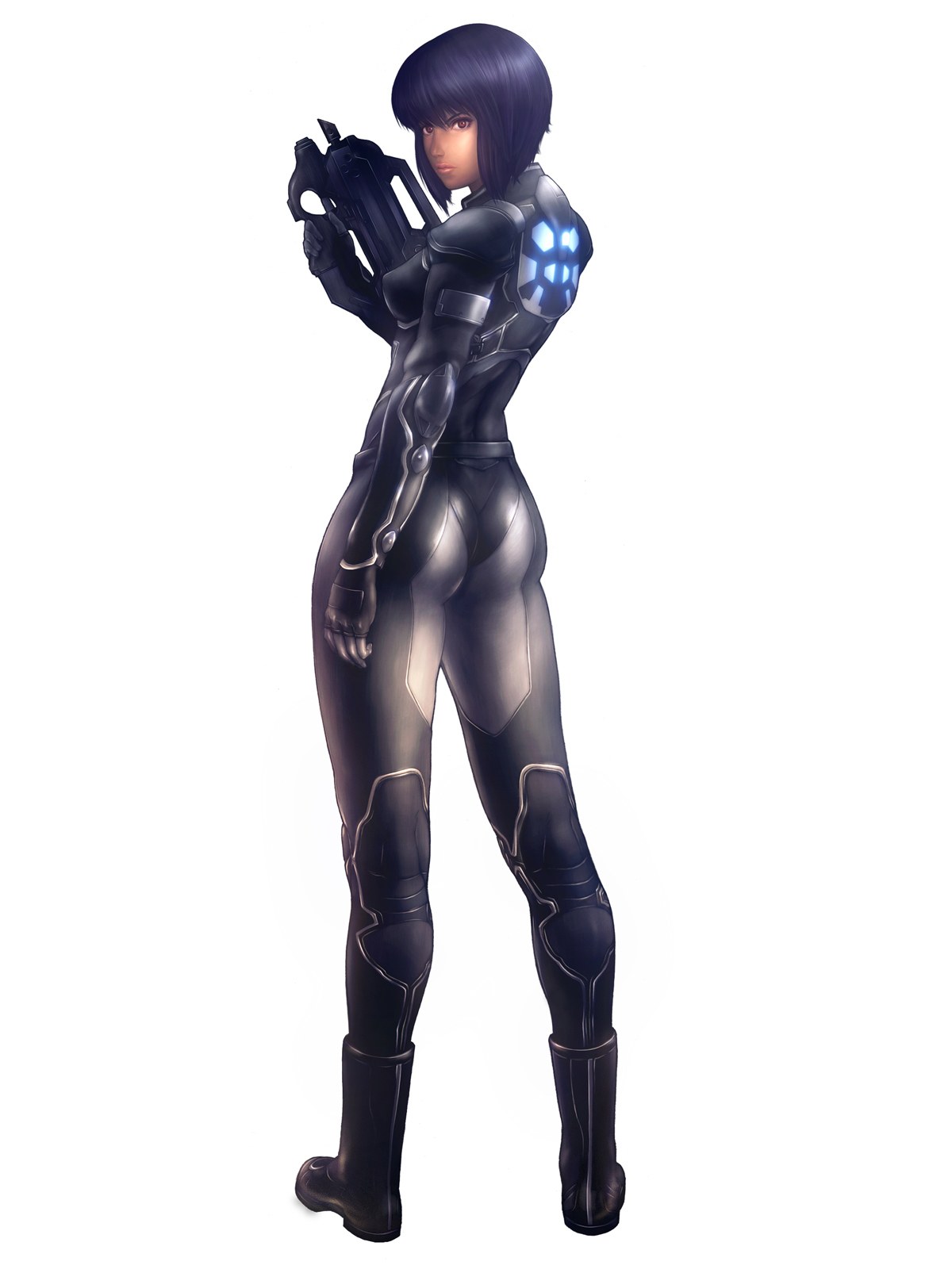 female sci-fi soldier character