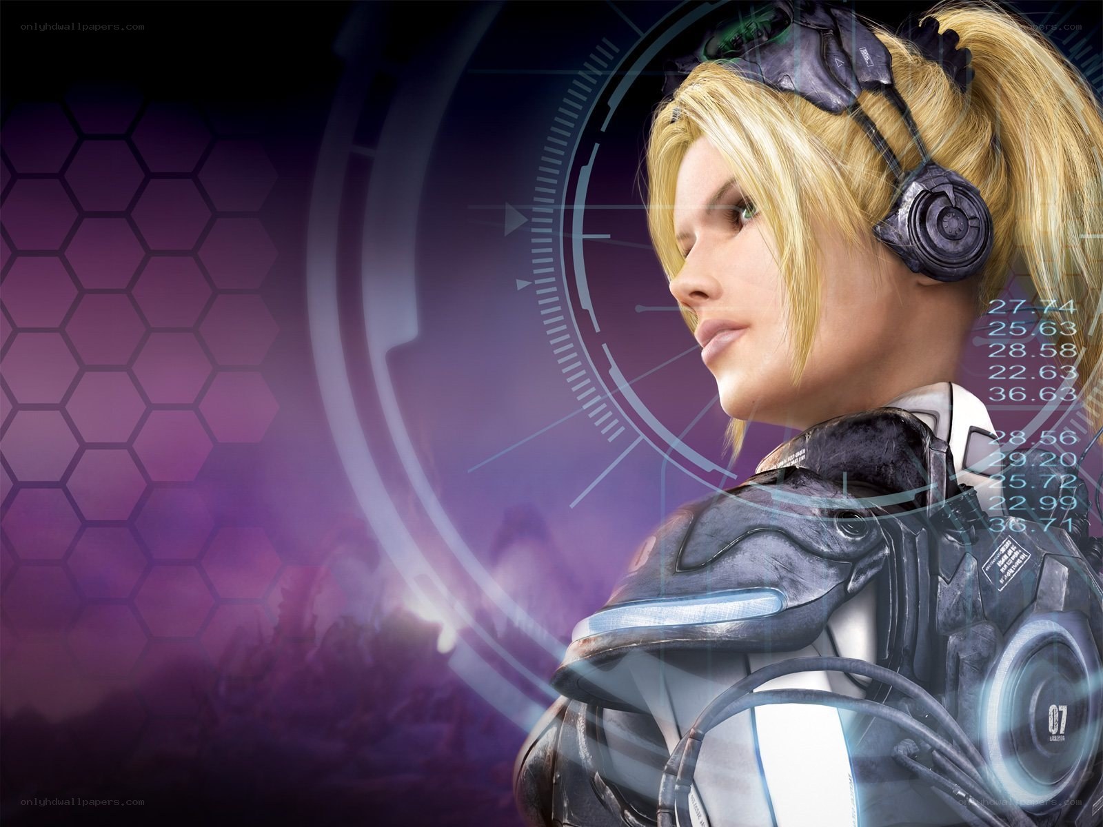 female sci-fi soldier character