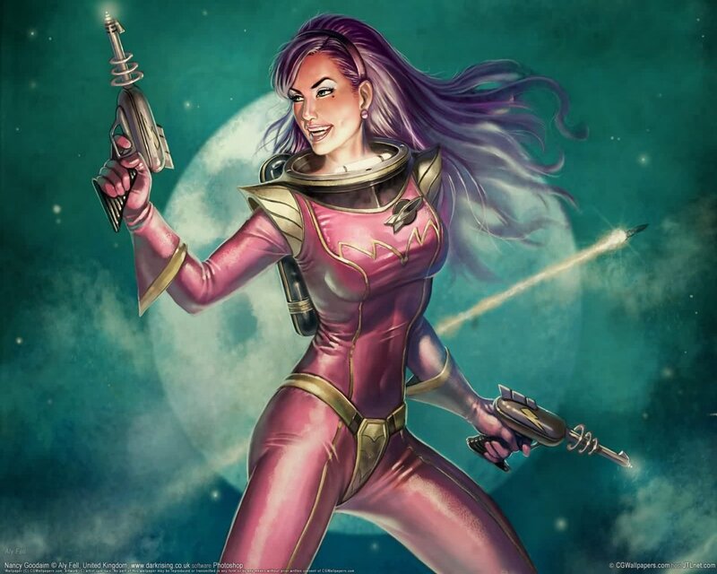 female sci-fi warrior