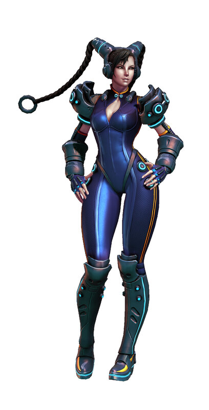female sci-fi warrior character
