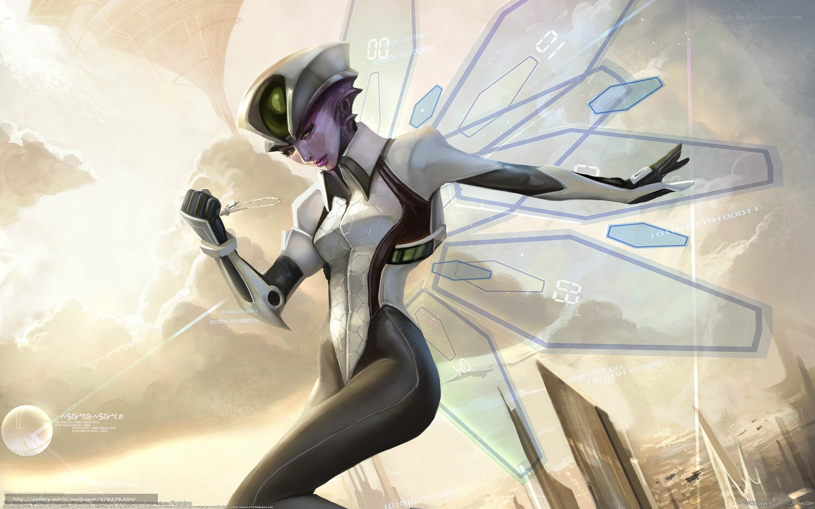 female sci-fi warrior character