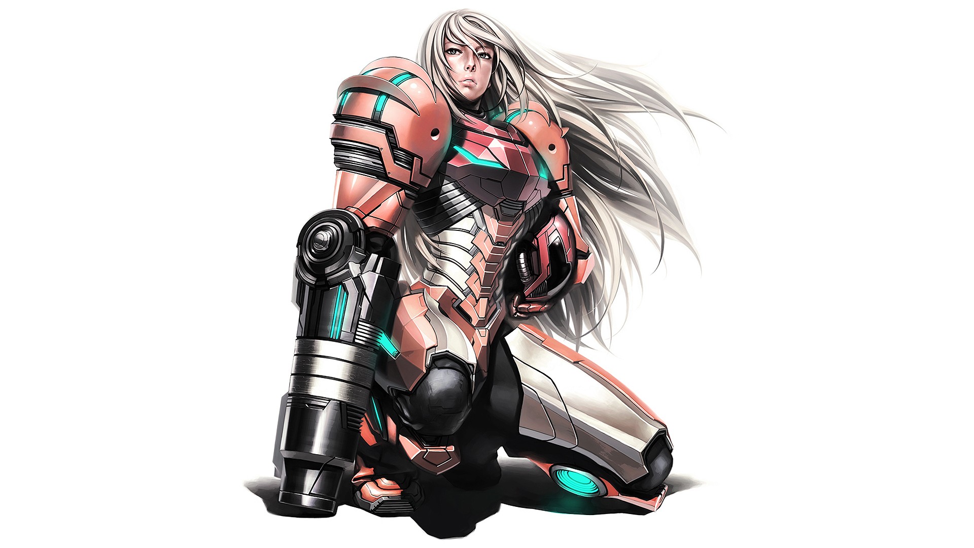 female sci-fi warrior in armor