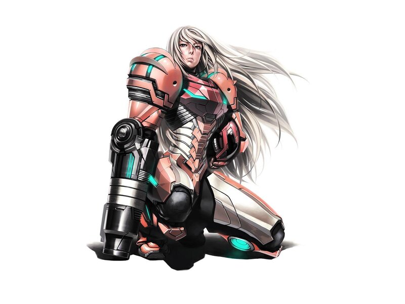 female sci-fi warrior in armor