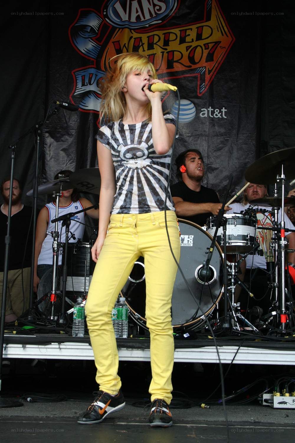 Female singer performing on stage