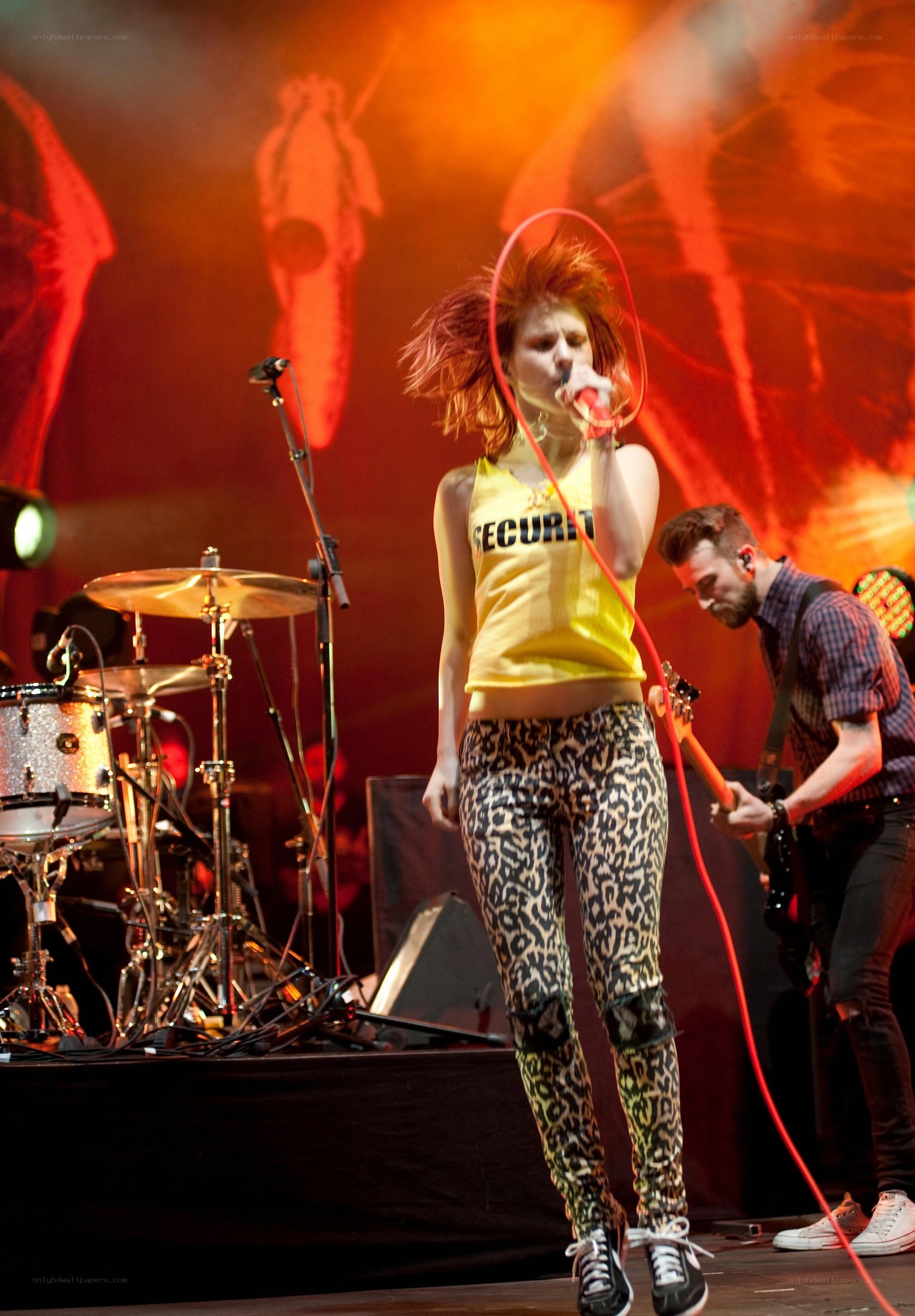 Female singer performing on stage