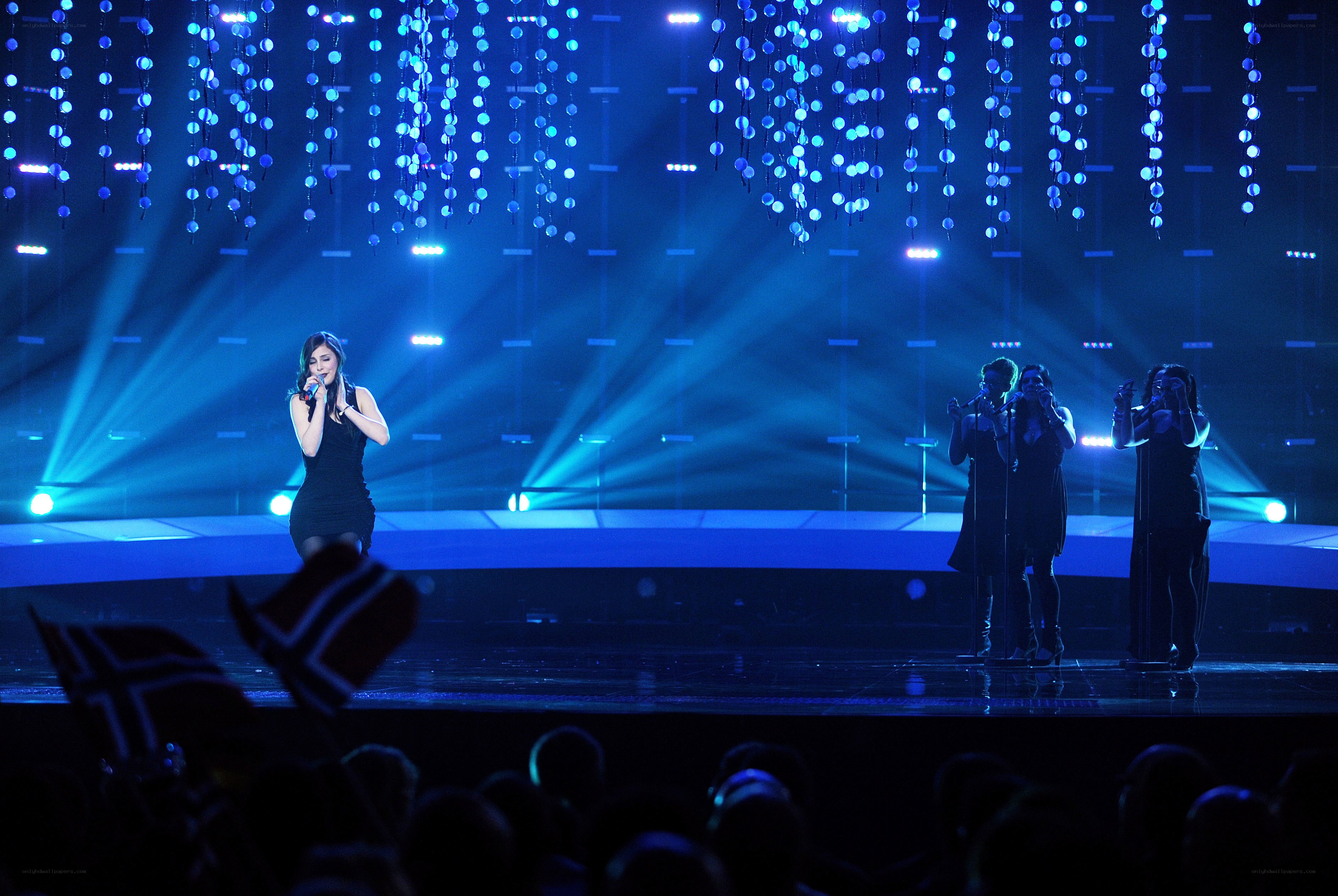 Female singer performing on stage