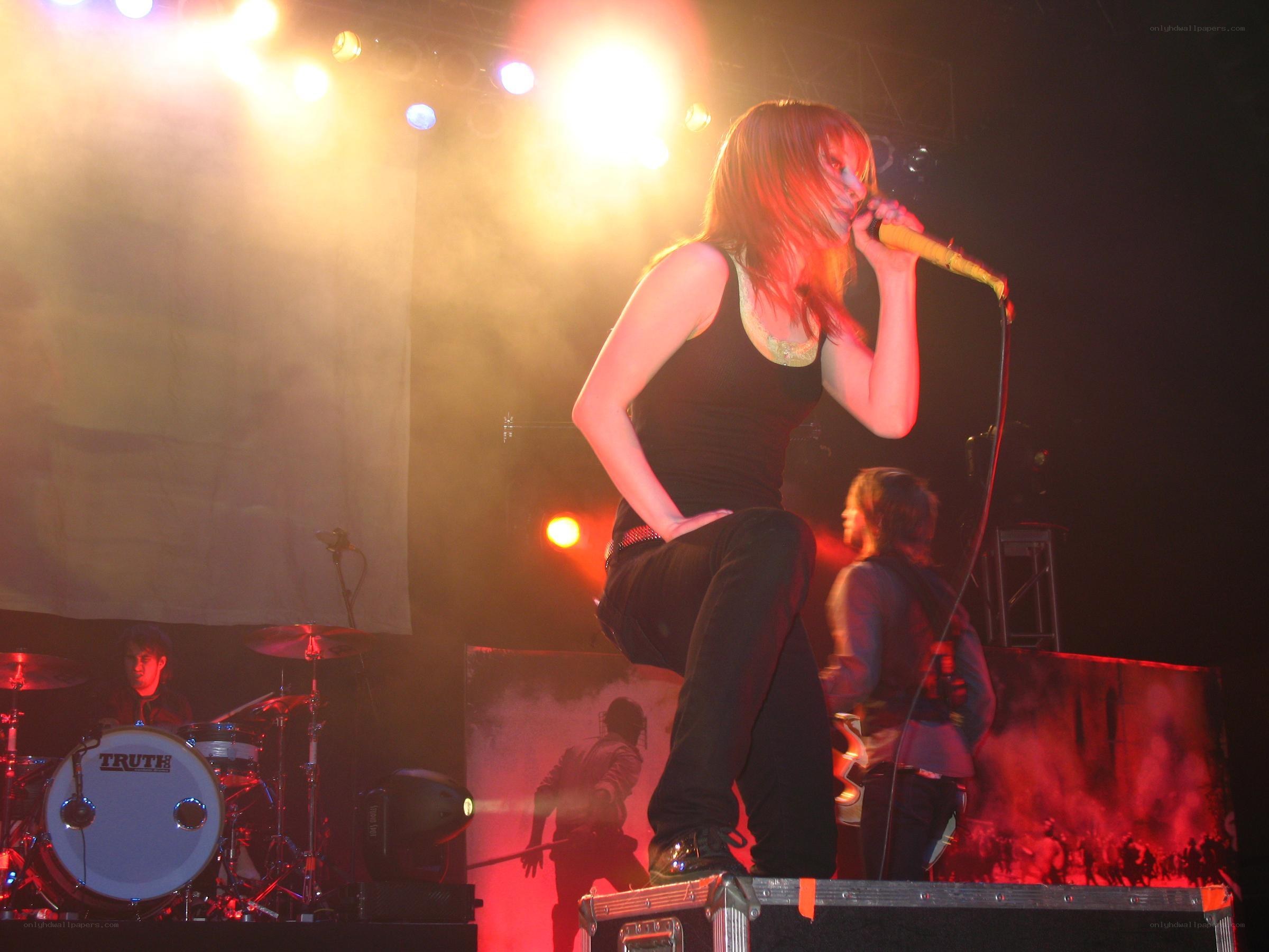 Female singer performing on stage