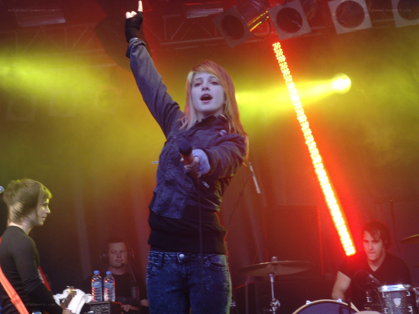 Female singer performing on stage