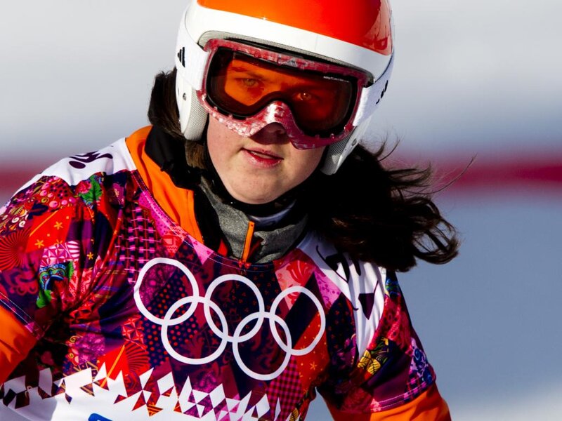 Female Skier in Goggles