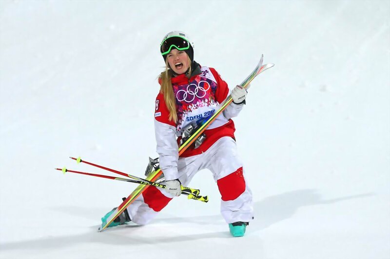 Female Skier on Snow