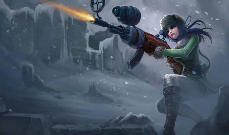 Female Sniper in Snow