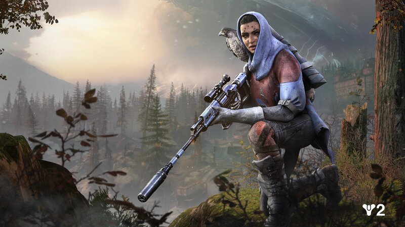 Female Sniper with Bird