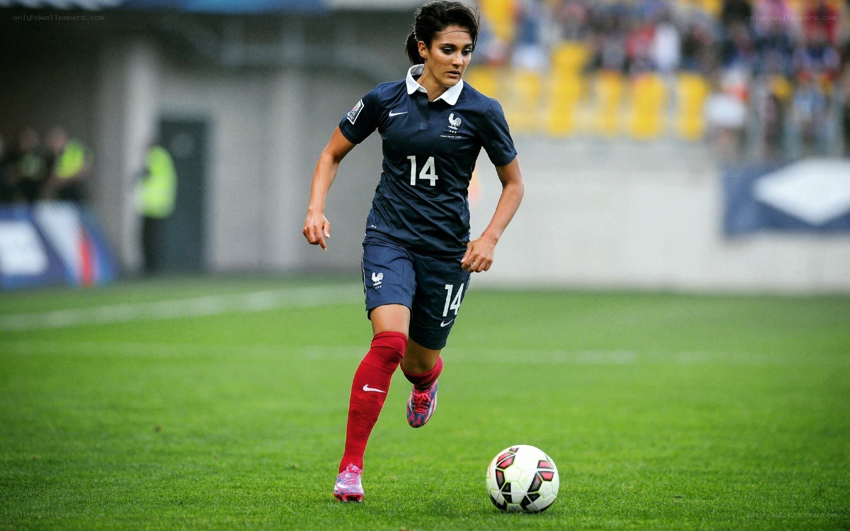 female soccer player in action