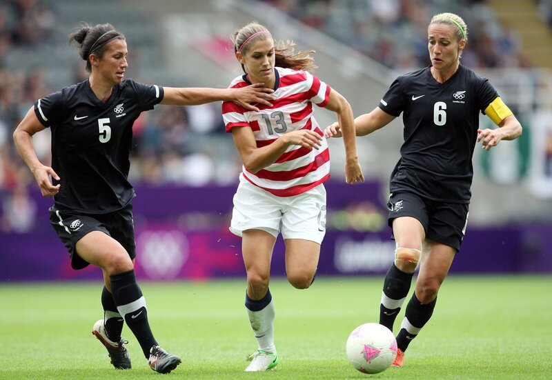 Female Soccer Players — Green, Competitive