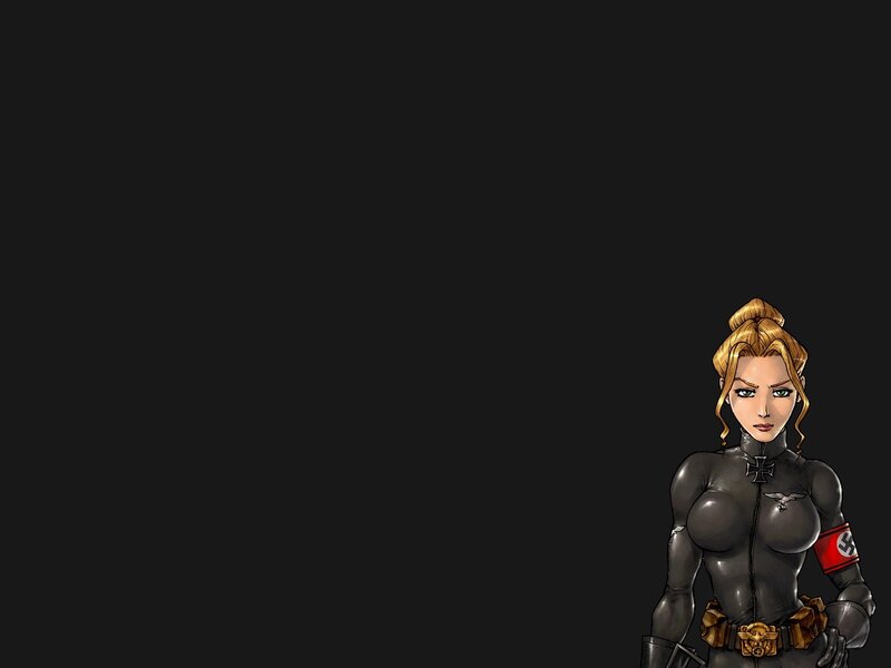 female soldier character art