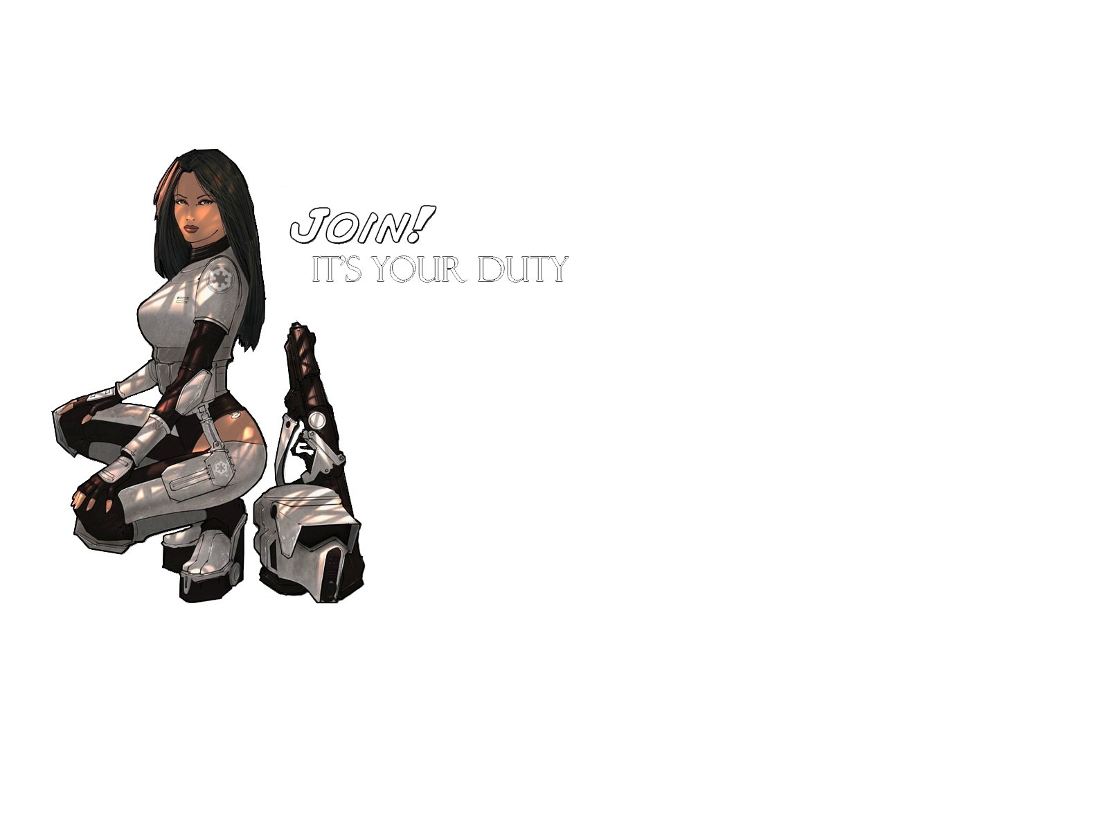 female soldier character art