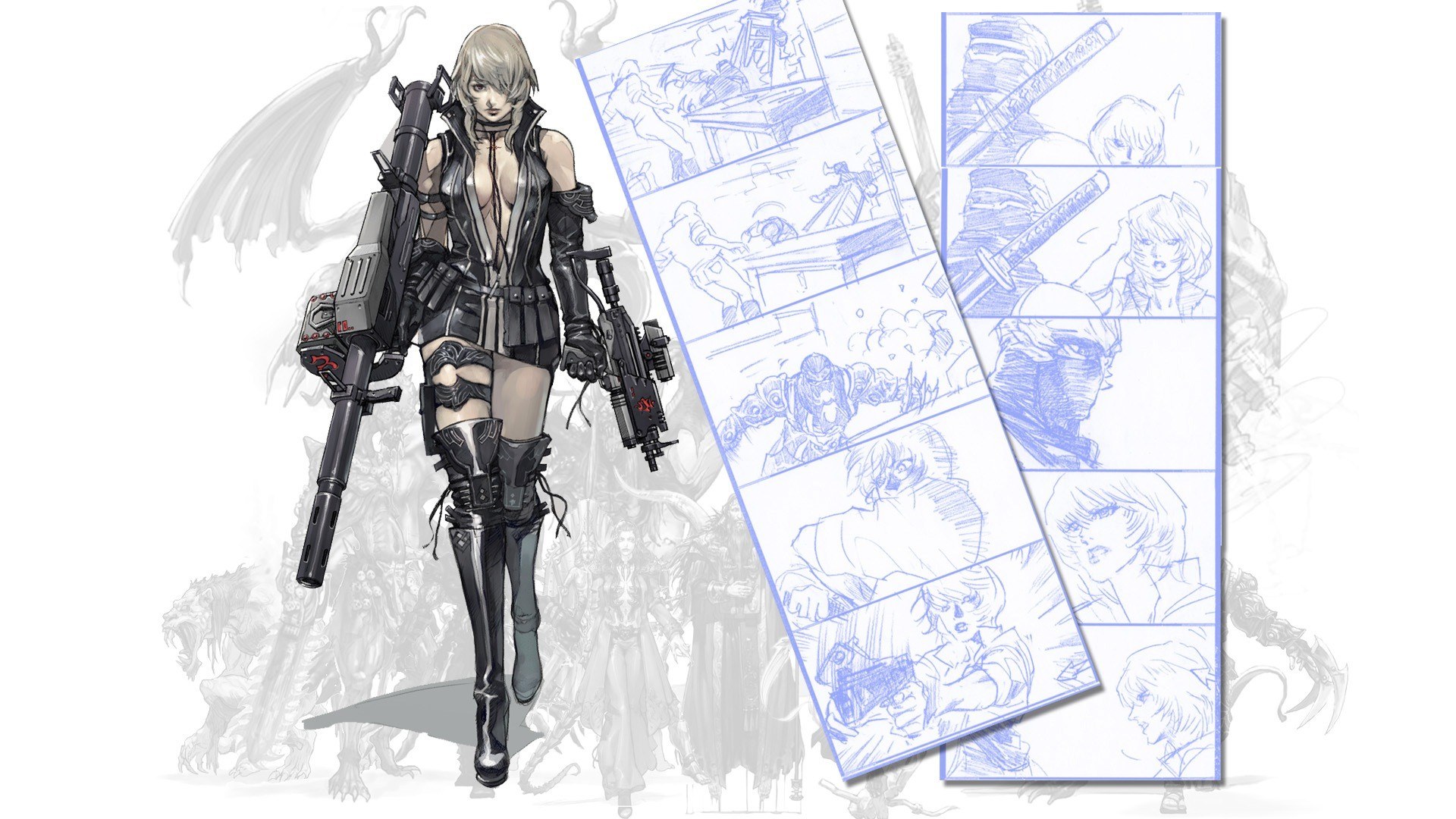 female soldier character design