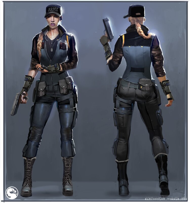 Female Soldier Character — Gray