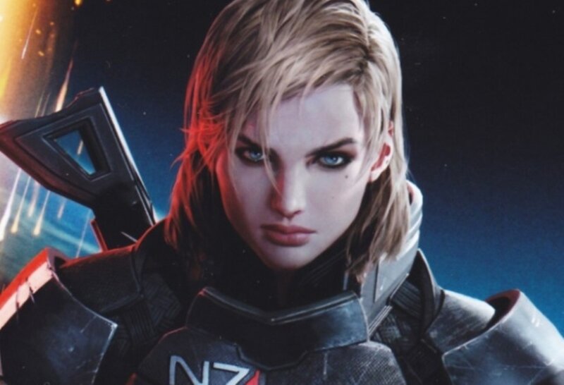 Female Soldier in Armor — Black, Dramatic, Night