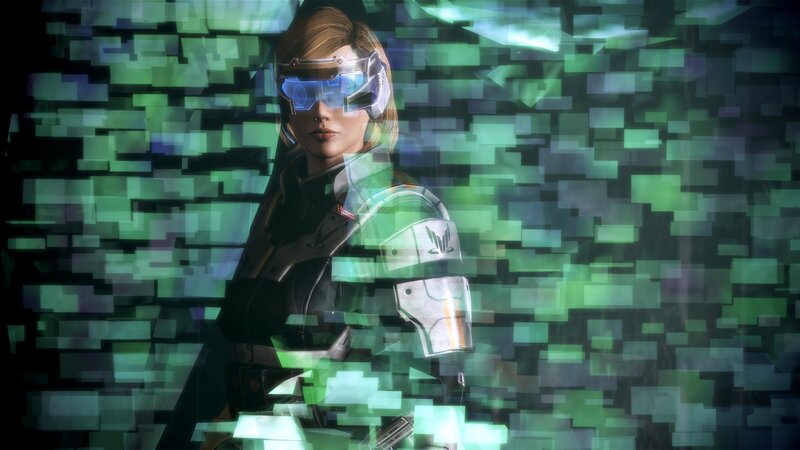 Female Soldier in Armor — Green, Dramatic, 3d Render