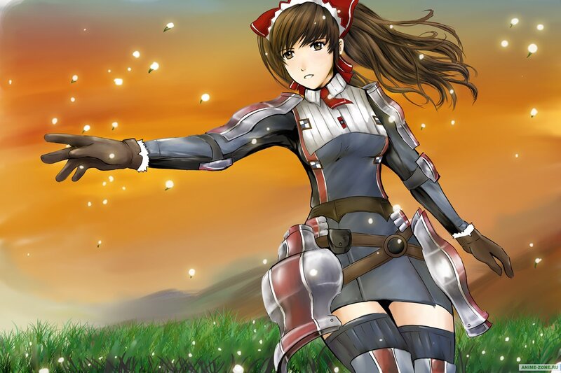Female Soldier in Armor — Orange