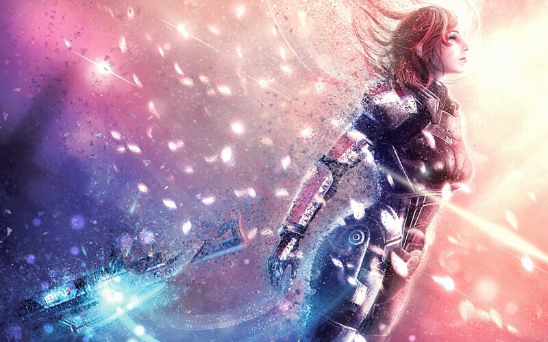 Female Soldier in Armor — Purple