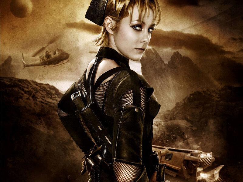female soldier in combat gear