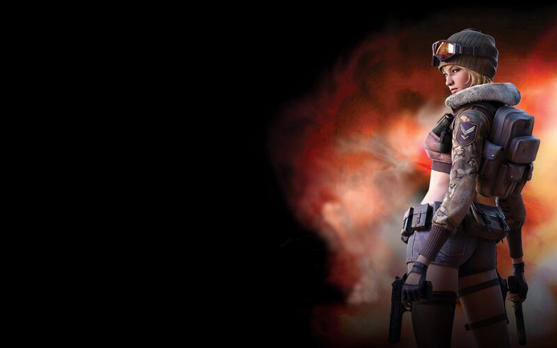 female soldier in combat gear