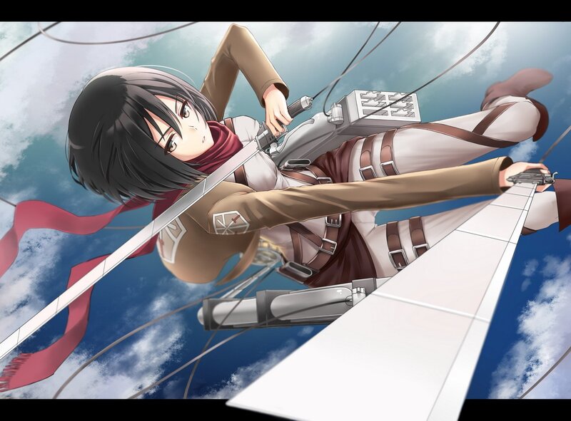 Female Soldier in Flight