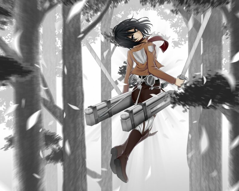 Female Soldier in Forest
