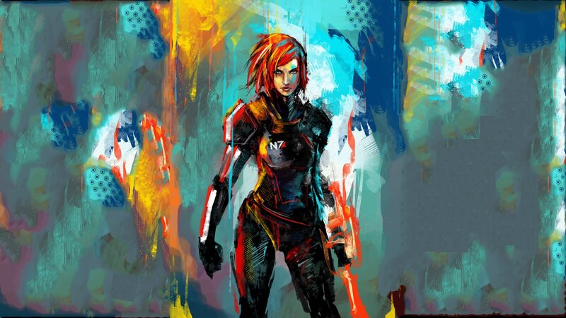 female soldier in futuristic armor