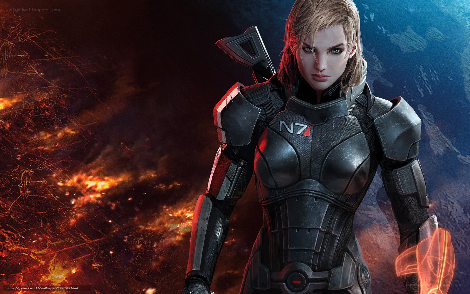 Female soldier in N7 armor