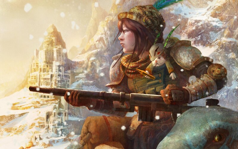 Female Soldier in Snow — Brown