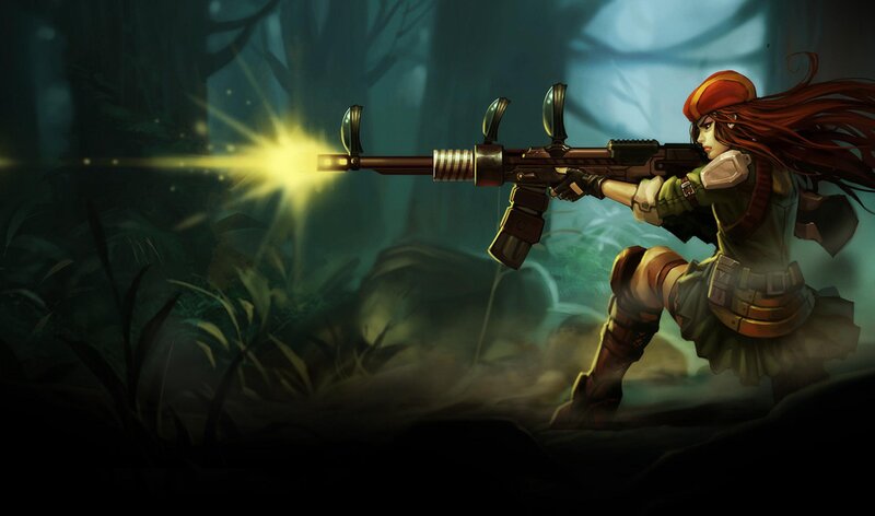 Female Soldier Shooting Rifle