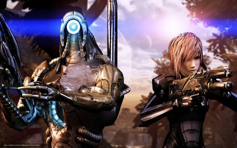 Female Soldier with Alien