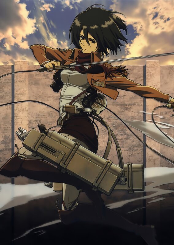 Female Soldier with Blades — Brown, Dramatic
