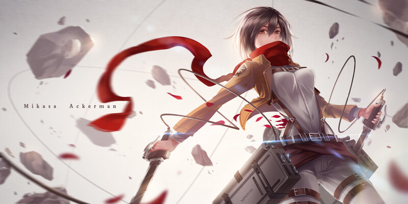 Female Soldier with Blades — White