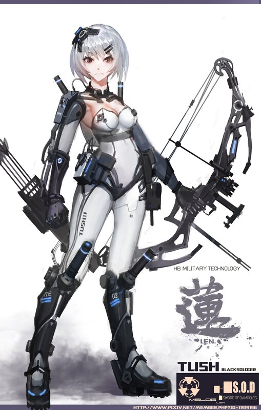 Female Soldier with Bow