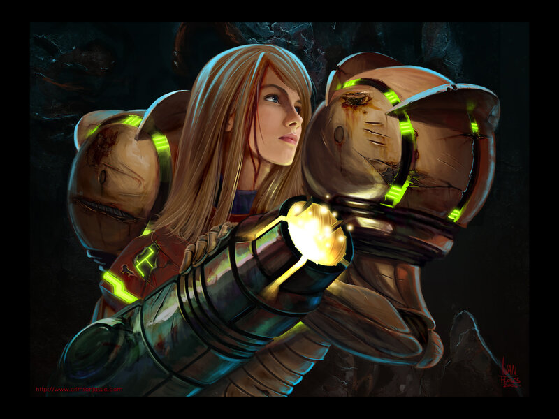female soldier with futuristic armor
