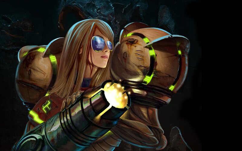 female soldier with futuristic armor