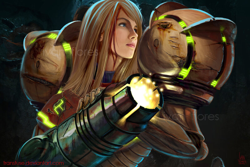female soldier with futuristic armor