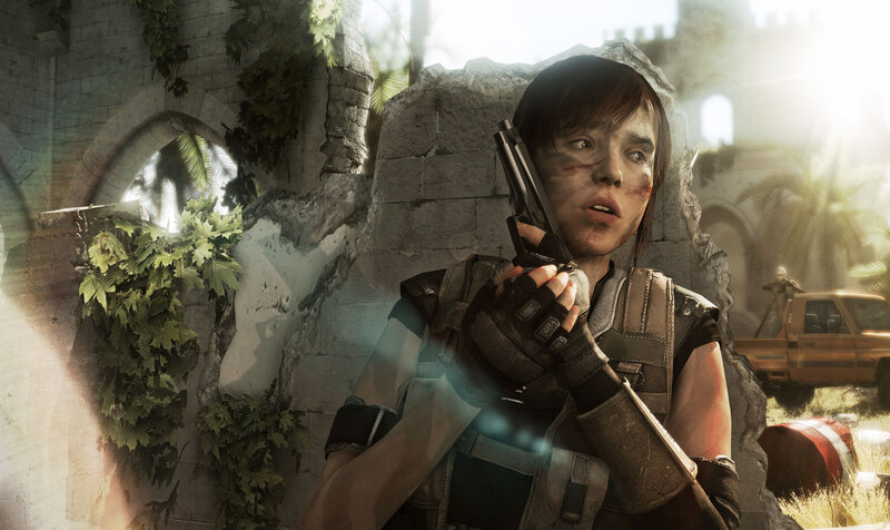 Female Soldier with Gun — Gray