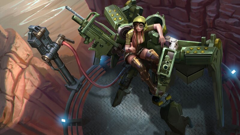 Female Soldier with Mech
